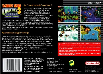 Donkey Kong Country 3 - Dixie Kong's Double Trouble! (Europe) (En,Fr,De) box cover back